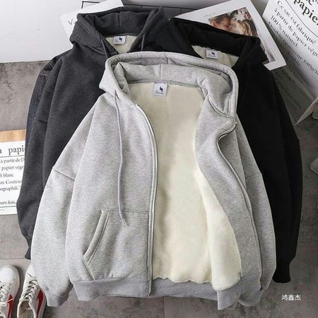 Men's Hooded Sweatshirt with Stylish Design Fleece Lining and Thickening